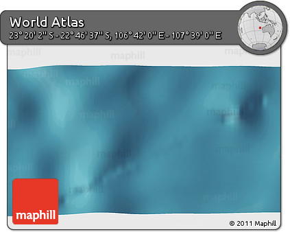 Satellite 3D Map of the Area around 23° 3' 19" S, 107° 10' 30" E