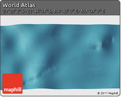 Satellite 3D Map of the Area around 23° 3' 19" S, 107° 10' 30" E