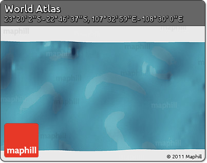 Satellite 3D Map of the Area around 23° 3' 19" S, 108° 1' 30" E