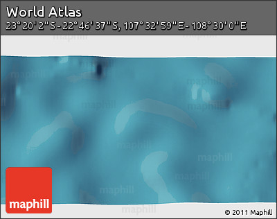 Satellite 3D Map of the Area around 23° 3' 19" S, 108° 1' 30" E
