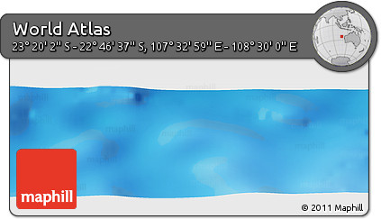 Physical Panoramic Map of the Area around 23° 3' 19" S, 108° 1' 30" E