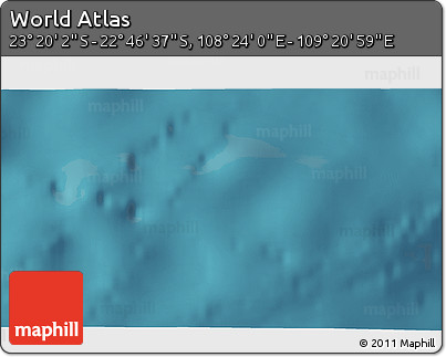 Satellite 3D Map of the Area around 23° 3' 19" S, 108° 52' 30" E