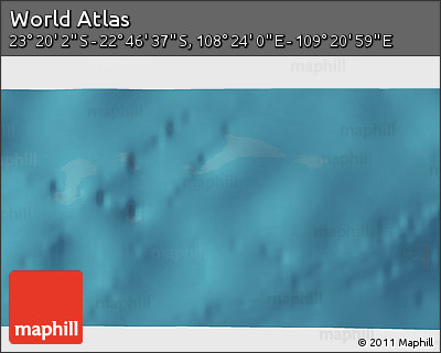 Satellite 3D Map of the Area around 23° 3' 19" S, 108° 52' 30" E