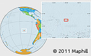 Political Location Map of the area around 23° 3' 19" S, 109° 34' 29" W