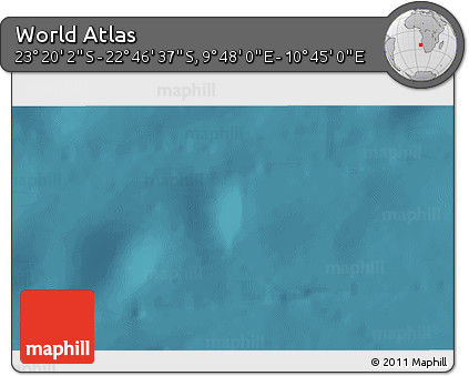 Satellite 3D Map of the Area around 23° 3' 19" S, 10° 16' 30" E