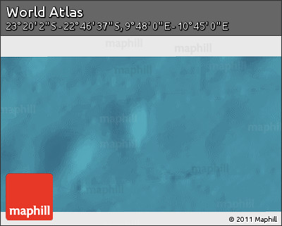Satellite 3D Map of the Area around 23° 3' 19" S, 10° 16' 30" E