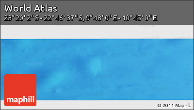 Physical Panoramic Map of the Area around 23° 3' 19" S, 10° 16' 30" E