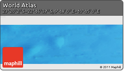 Physical Panoramic Map of the Area around 23° 3' 19" S, 10° 16' 30" E
