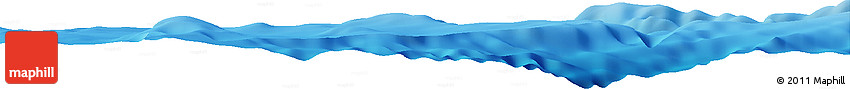 Shaded Relief Horizon Map of the Area around 23° 3' 19" S, 112° 7' 30" W