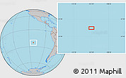 Gray Location Map of the area around 23° 3' 19" S, 112° 7' 30" W
