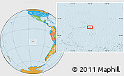 Political Location Map of the area around 23° 3' 19" S, 112° 7' 30" W