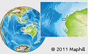 Physical Location Map of the area around 23° 3' 19" S, 113° 7' 30" E