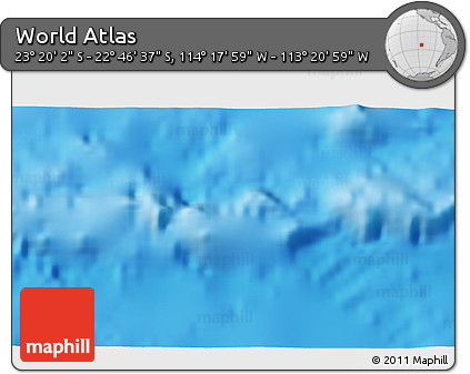 Physical 3D Map of the Area around 23° 3' 19" S, 113° 49' 29" W