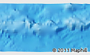 Physical 3D Map of the area around 23° 3' 19" S, 113° 49' 29" W