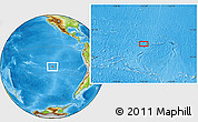 Physical Location Map of the area around 23° 3' 19" S, 115° 31' 30" W