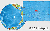 Physical Location Map of the area around 23° 3' 19" S, 117° 13' 29" W