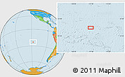 Political Location Map of the area around 23° 3' 19" S, 117° 13' 29" W