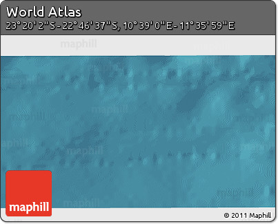 Satellite 3D Map of the Area around 23° 3' 19" S, 11° 7' 30" E