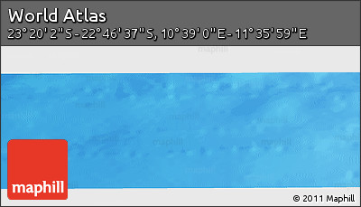Physical Panoramic Map of the Area around 23° 3' 19" S, 11° 7' 30" E