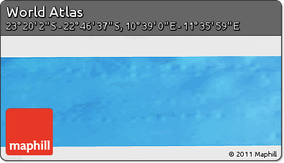 Physical Panoramic Map of the Area around 23° 3' 19" S, 11° 7' 30" E