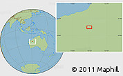 Savanna Style Location Map of the area around 23° 3' 19" S, 121° 37' 30" E