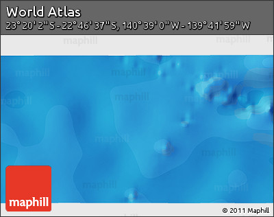 Political 3D Map of the Area around 23° 3' 19" S, 140° 10' 30" W