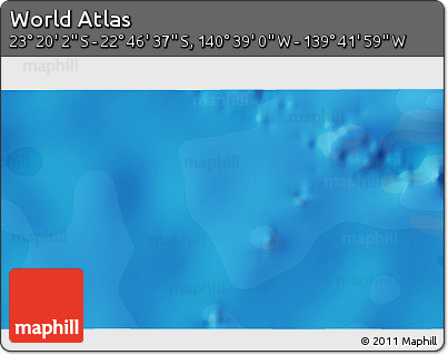 Political 3D Map of the Area around 23° 3' 19" S, 140° 10' 30" W