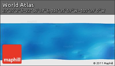Physical Panoramic Map of the Area around 23° 3' 19" S, 146° 7' 30" W
