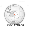 Outline Map of the Area around 23° 3' 19" S, 147° 58' 29" E, rectangular outline