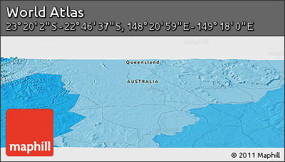 Political Panoramic Map of the Area around 23° 3' 19" S, 148° 49' 29" E