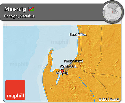 Political 3D Map of Meersig