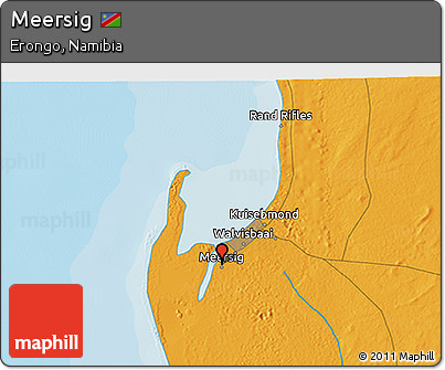 Political 3D Map of Meersig