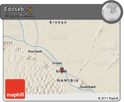 Shaded Relief 3D Map of Edoseb