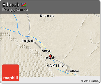 Shaded Relief 3D Map of Edoseb