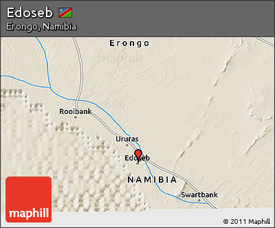 Shaded Relief 3D Map of Edoseb