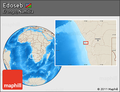 Shaded Relief Location Map of Edoseb