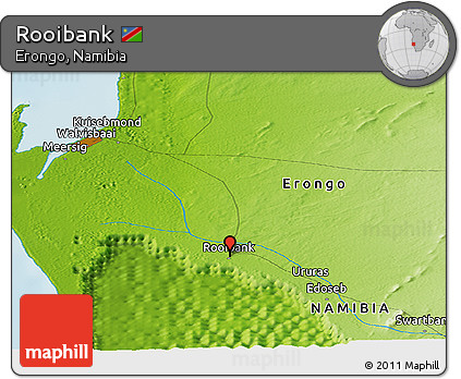 Physical Panoramic Map of Rooibank