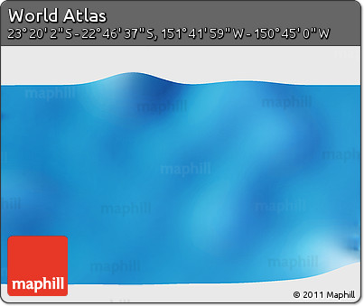 Shaded Relief 3D Map of the Area around 23° 3' 19" S, 151° 13' 29" W