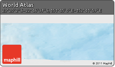 Physical Panoramic Map of the Area around 23° 3' 19" S, 152° 13' 29" E