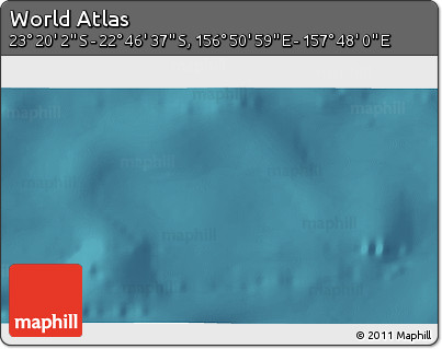 Satellite 3D Map of the Area around 23° 3' 19" S, 157° 19' 29" E