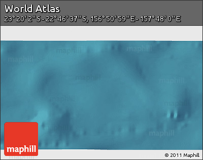 Satellite 3D Map of the Area around 23° 3' 19" S, 157° 19' 29" E