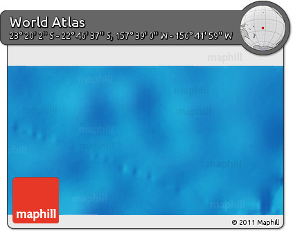 Shaded Relief 3D Map of the Area around 23° 3' 19" S, 157° 10' 30" W
