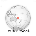 Outline Map of the Area around 23° 3' 19" S, 159° 52' 30" E, rectangular outline