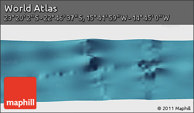 Satellite Panoramic Map of the Area around 23° 3' 19" S, 15° 13' 29" W