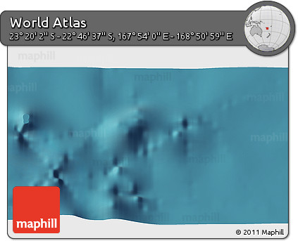 Satellite 3D Map of the Area around 23° 3' 19" S, 168° 22' 30" E