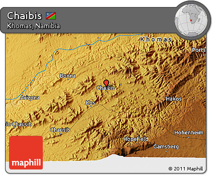 Physical 3D Map of Chaibis