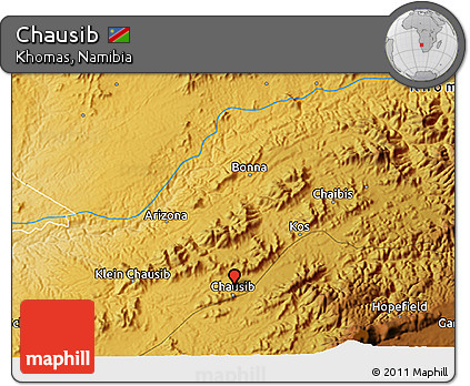 Physical 3D Map of Chausib