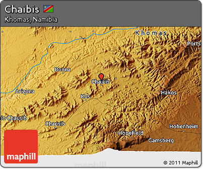 Physical 3D Map of Chaibis