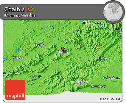 Political 3D Map of Chaibis
