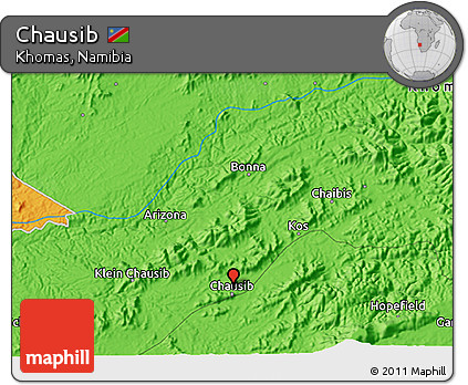Political 3D Map of Chausib